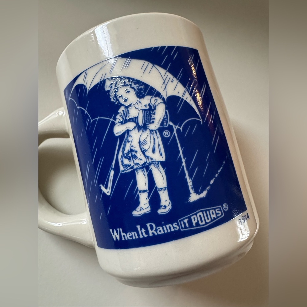 Vintage Coffee Mug with 1914 Morton’s Salt Logo